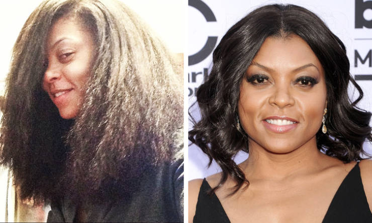 Take A Look At What Celebs’ Natural Hair Looks Like