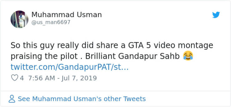 Pakistani Politician Posts A Video From GTA V Thinking It Was Real