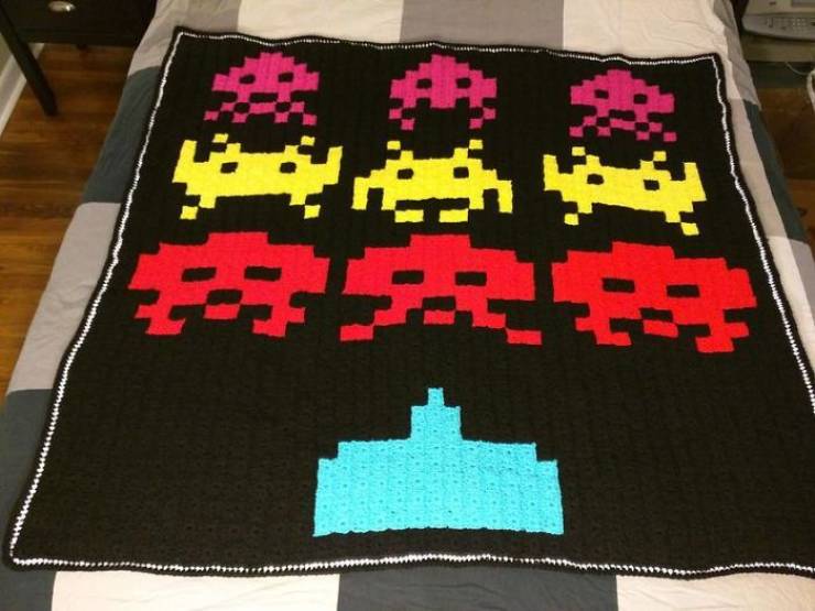 Retro Gamers Will Definitely Want One Of These Crocheted Blankets!