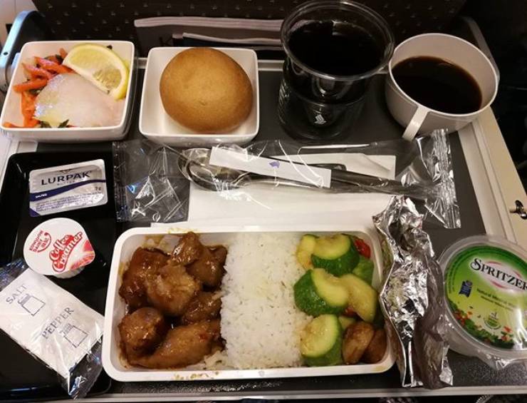 Economy Class Food Vs. First Class Food