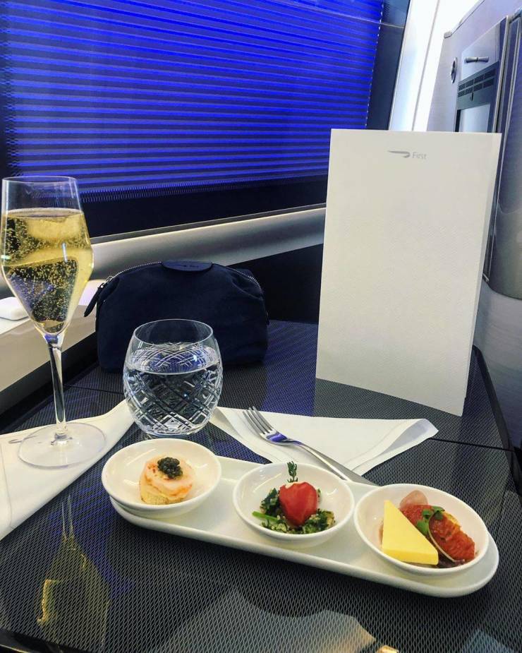Economy Class Food Vs. First Class Food