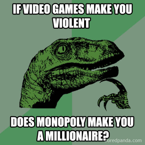 Memes That Make Fun Of The Idea That Video Games Cause Violence