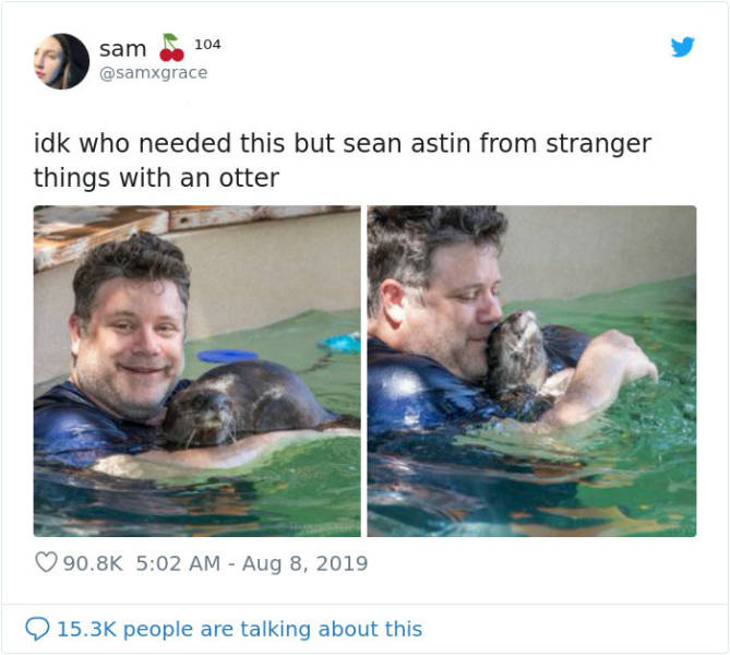 Just Sean Astin With An Otter, Nothing To See Here