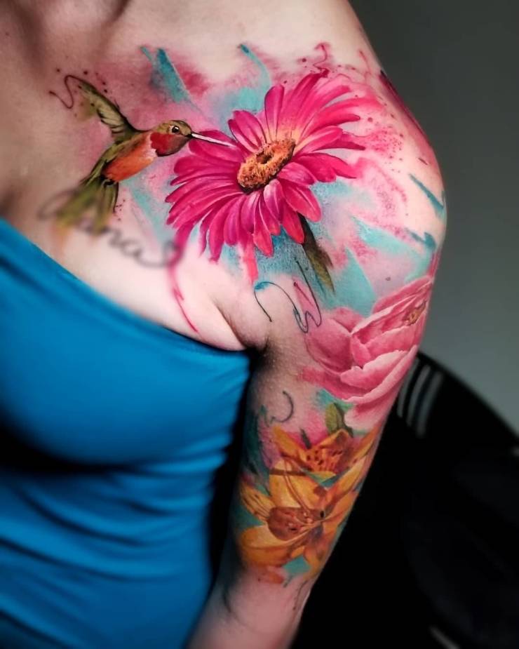 Watercolor Technique Adds So Much Beauty To These Tattoos