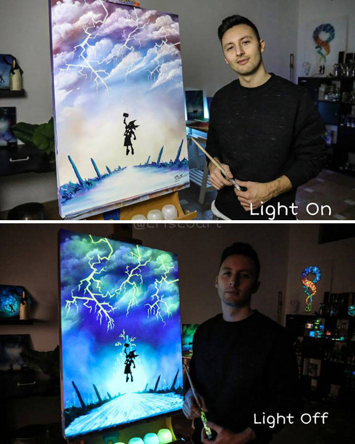 Turn Off The Lights And You Will See The Real Beauty Of These Paintings