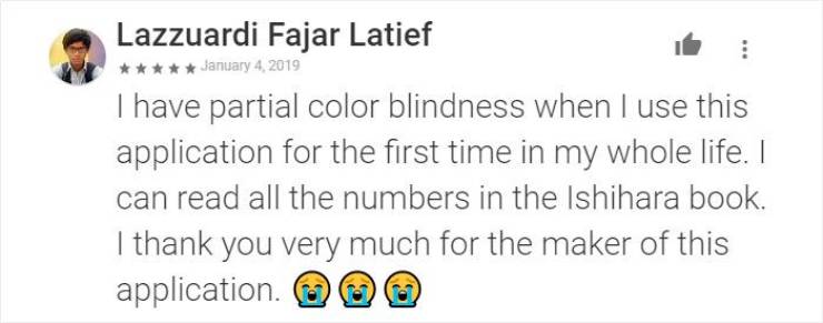 Colorblind Man Creates An App That Helps People Like Him To Finally See Real Colors