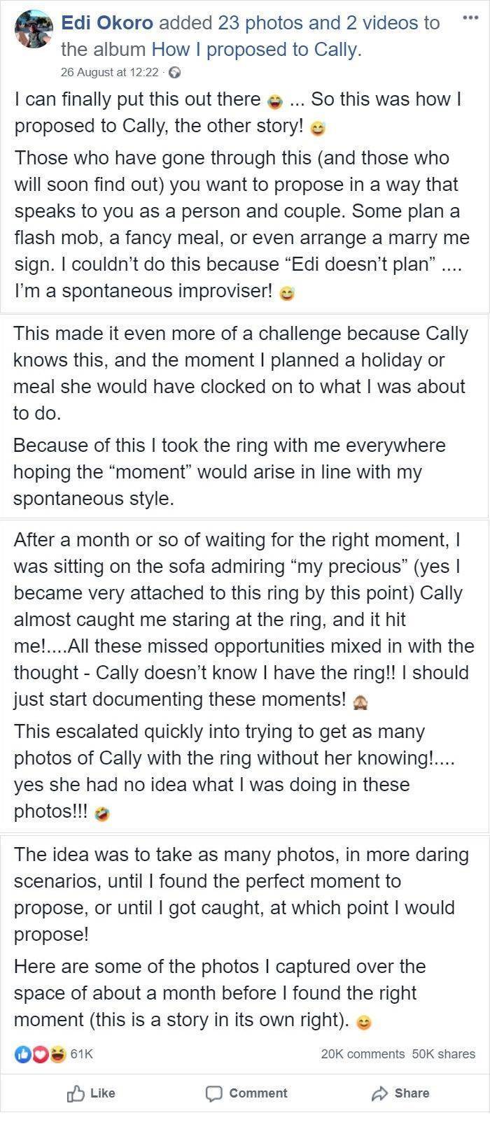 So, How Long Can He Go Without Her Seeing Her Engagement Ring?