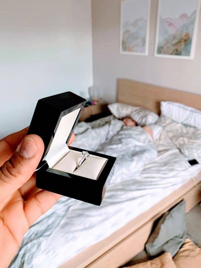 So, How Long Can He Go Without Her Seeing Her Engagement Ring?