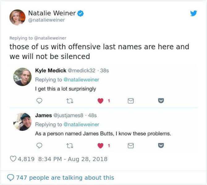 Your Last Name Offends Me!