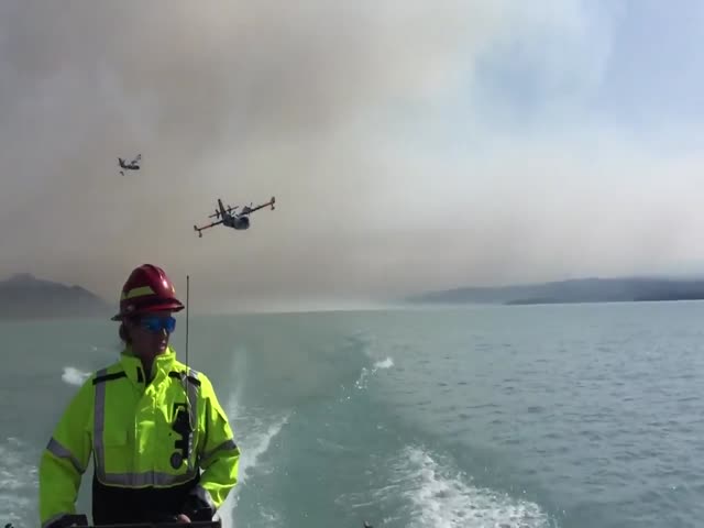How Airtankers Get Water Before Their Fire Flights