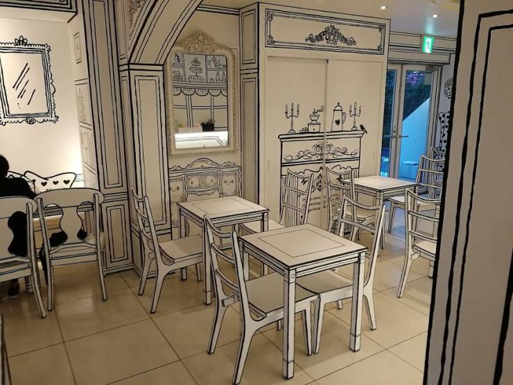 This Café Is Actually Made In 2D!