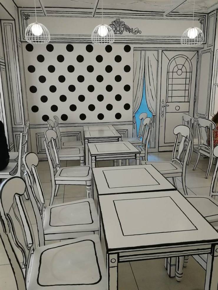 This Café Is Actually Made In 2D!