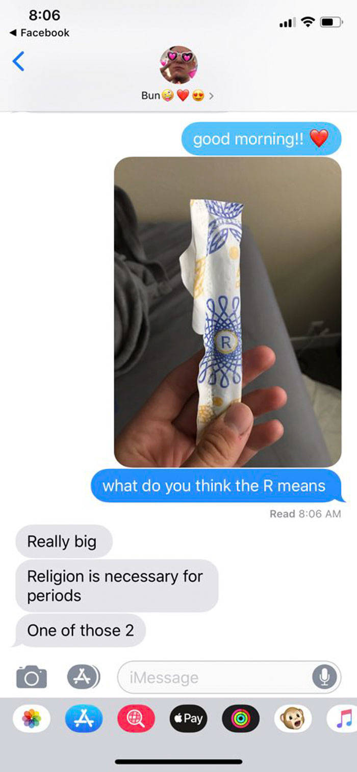 Women Decided To Ask Men About The Meaning Of Letters On Tampons…
