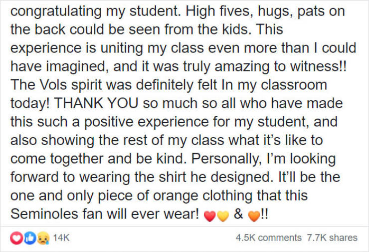 Kid Is Bullied Because Of His “Handmade” Shirt, But Gets Avenged