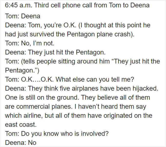 Final Words From One Of 9/11 Plane Passengers