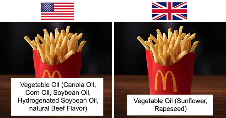 Woman Decided To Compare Ingredient Lists Of Same Foods In The US And UK