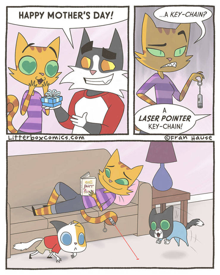 Mom Creates Comics About Her Life With Two Sons As Cats