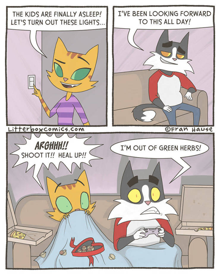 Mom Creates Comics About Her Life With Two Sons As Cats