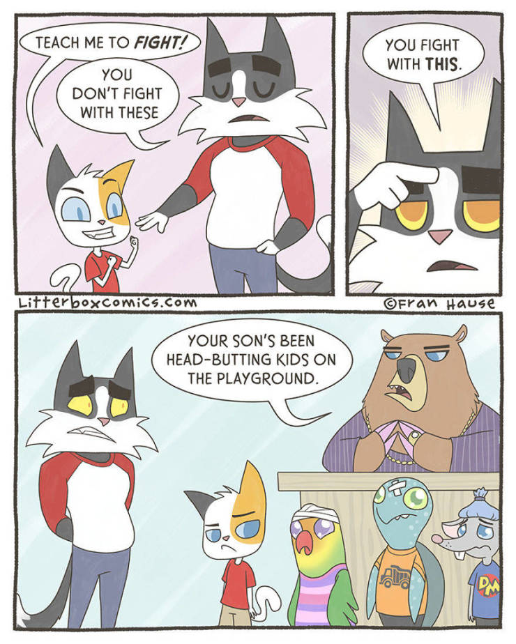 Mom Creates Comics About Her Life With Two Sons As Cats