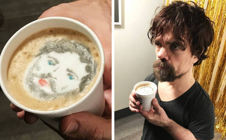 This Barista Creates Celebrity Portraits On Coffee, And Then Shows Them To The Celebs Themselves