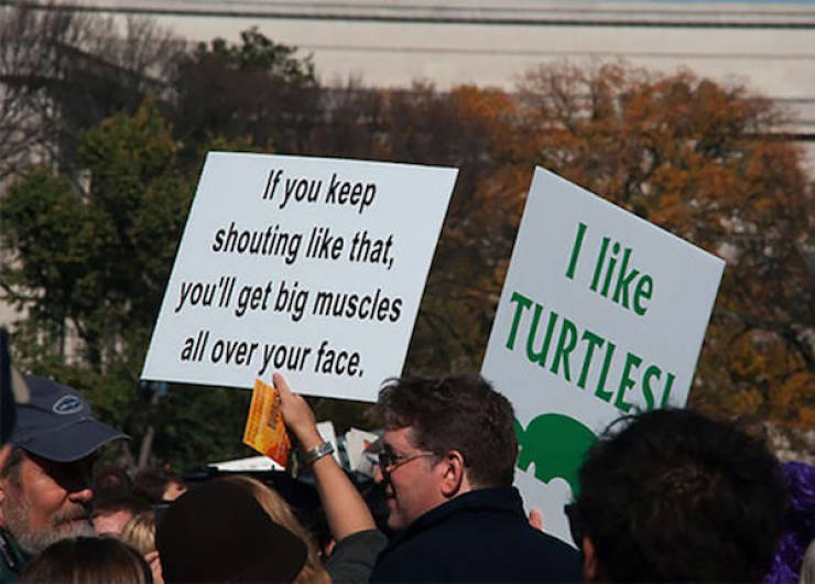 Some Protest Signs Are There Just To Be Funny