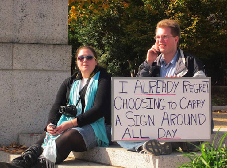 Some Protest Signs Are There Just To Be Funny