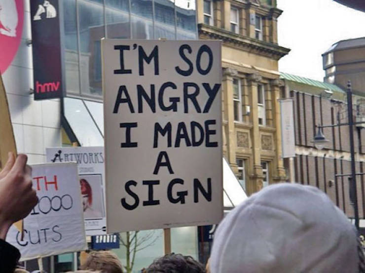 Some Protest Signs Are There Just To Be Funny