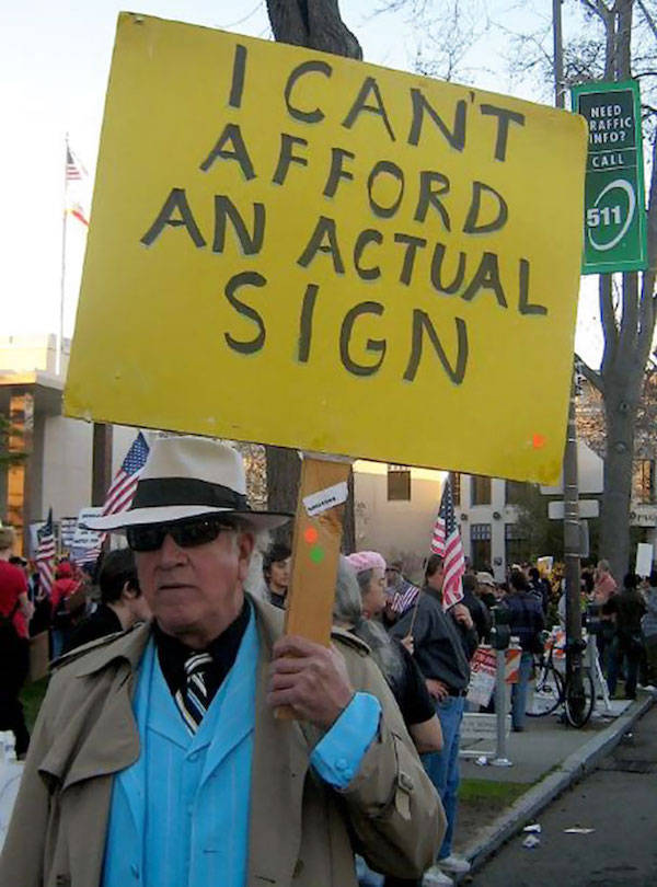 Some Protest Signs Are There Just To Be Funny