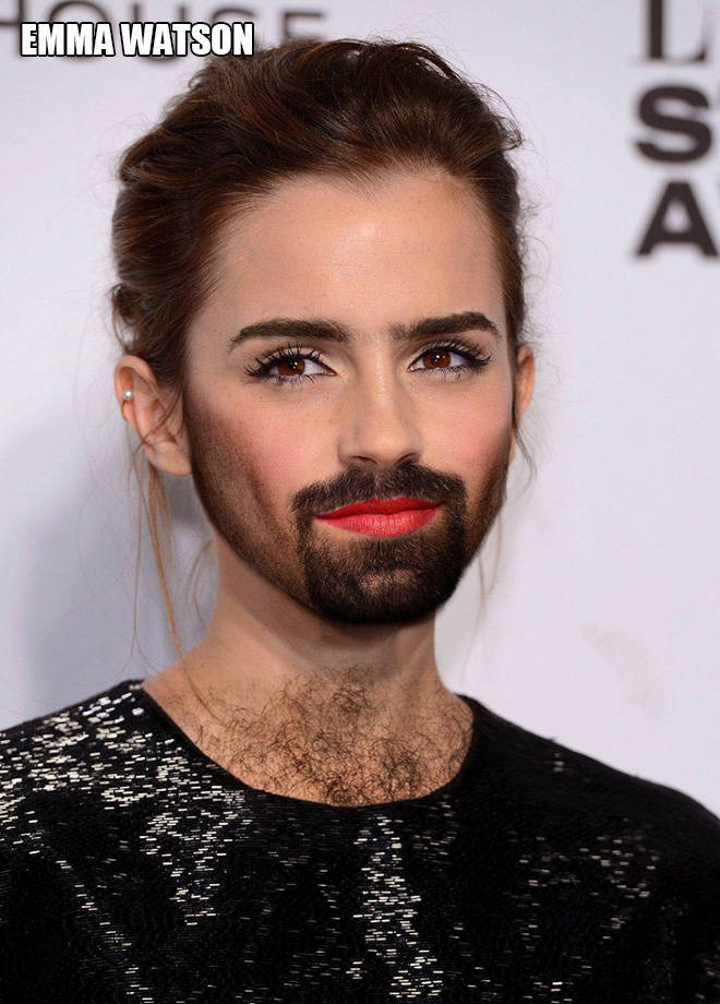 Oh No, It’s Female Celebs With Beards!