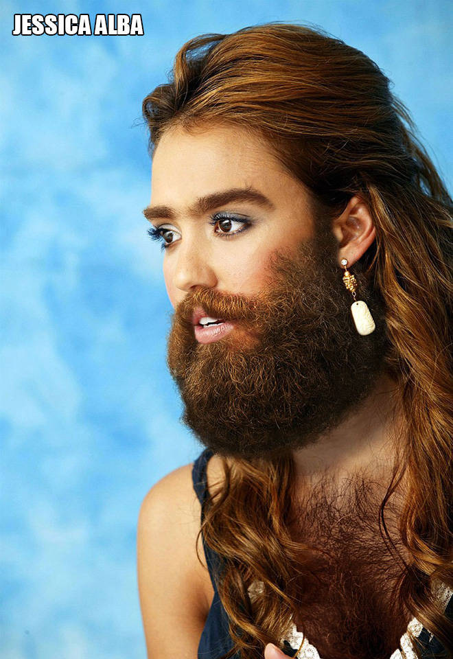 Oh No, It’s Female Celebs With Beards!