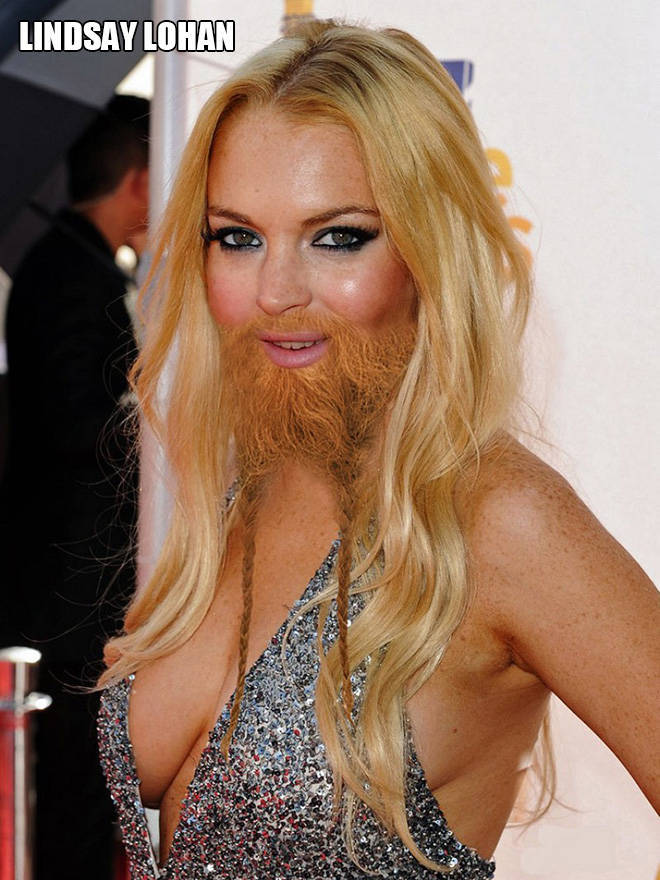 Oh No, It’s Female Celebs With Beards!