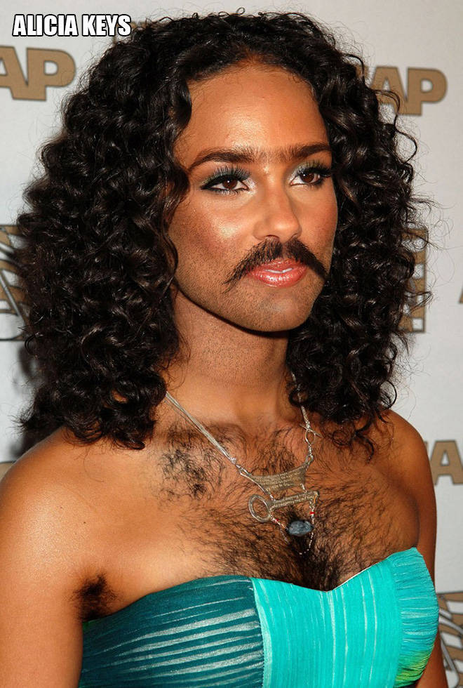 Oh No, It’s Female Celebs With Beards!