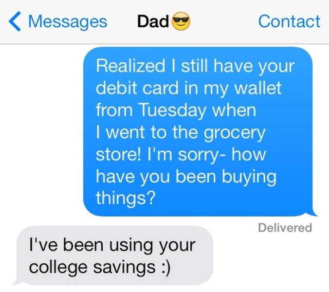Dads Are Too Good At Texting