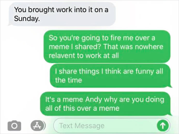 Guy Gets Fired After Posting A Silly Meme