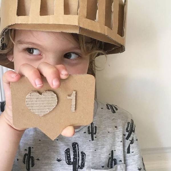 Mom Crafts Amazing DIY Cardboard Costumes For Her Kids