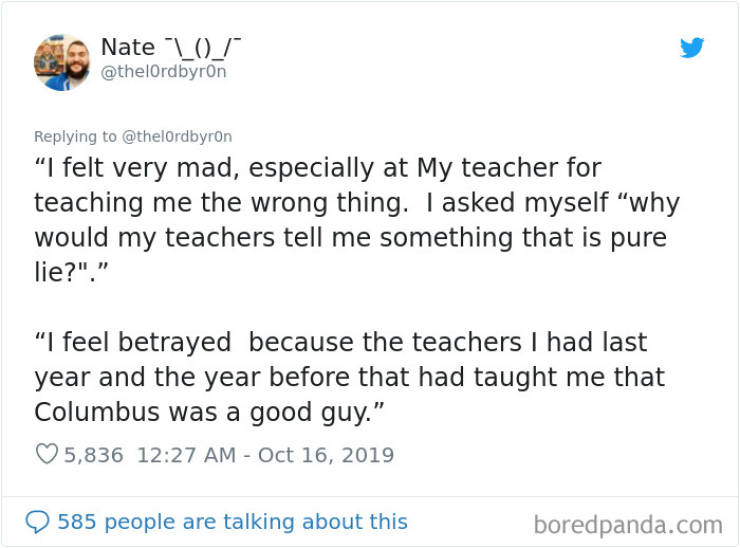 Teacher Tells His Students The True Story Of Columbus, Posts Their Responses