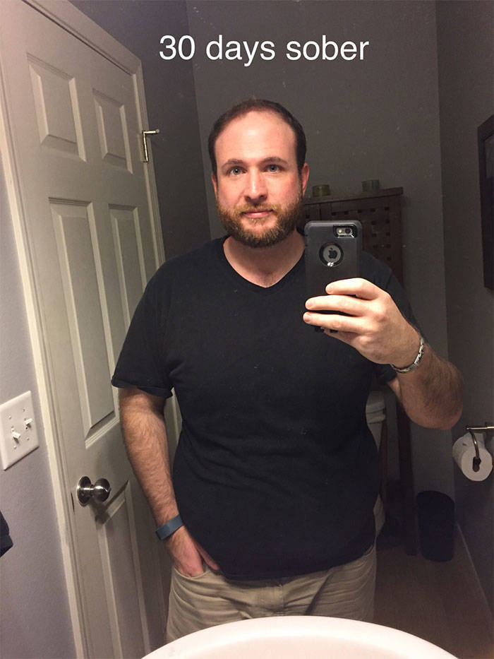 Man Shares Three Years Of His Sobriety Progression, And He Just Keeps Getting Happier!
