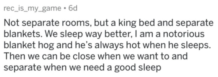 ou CAN Be Happy Together And Still Sleep Separately