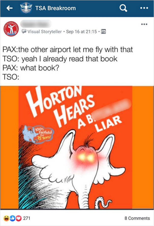 Looks Like TSA Employees Have A Whole Facebook Group Dedicated To Their Venting