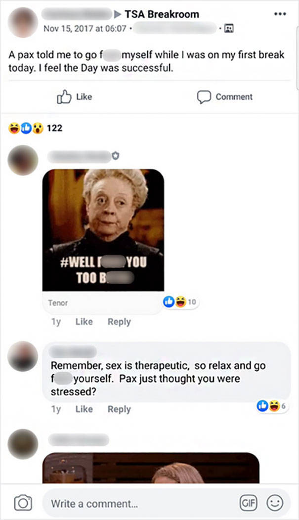 Looks Like TSA Employees Have A Whole Facebook Group Dedicated To Their Venting