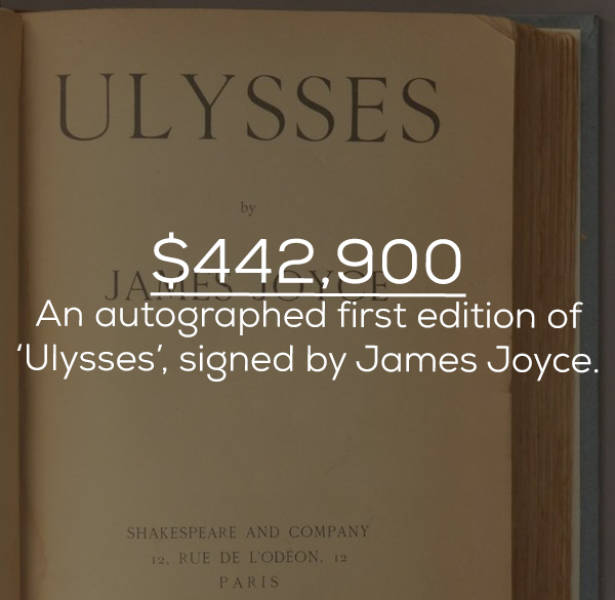 Looks Like Anything Signed By A Famous Person Is Very Expensive