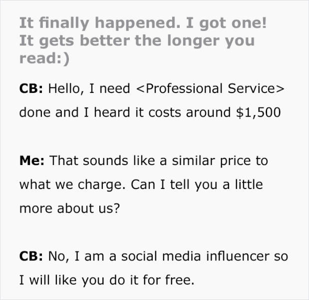 Yeah, Influencer, You’ll Have To Pay…