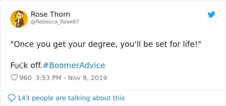 Boomer Advice Can Get Really Out Of Hand