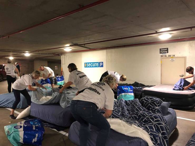Parking Lot Is Turned Into A Home For Homeless People