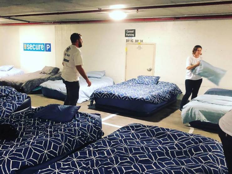 Parking Lot Is Turned Into A Home For Homeless People