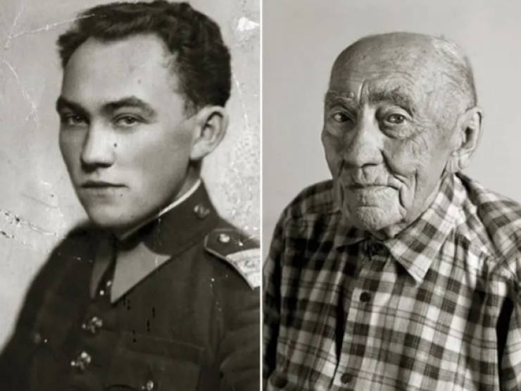 People Who Are Over 100 Years Old Now Compared To Their Young Photos