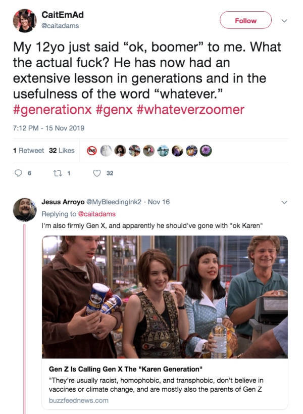 Gen. X-ers Don’t Even Know What’s Going On With All This Boomer-Millenial Nonsense