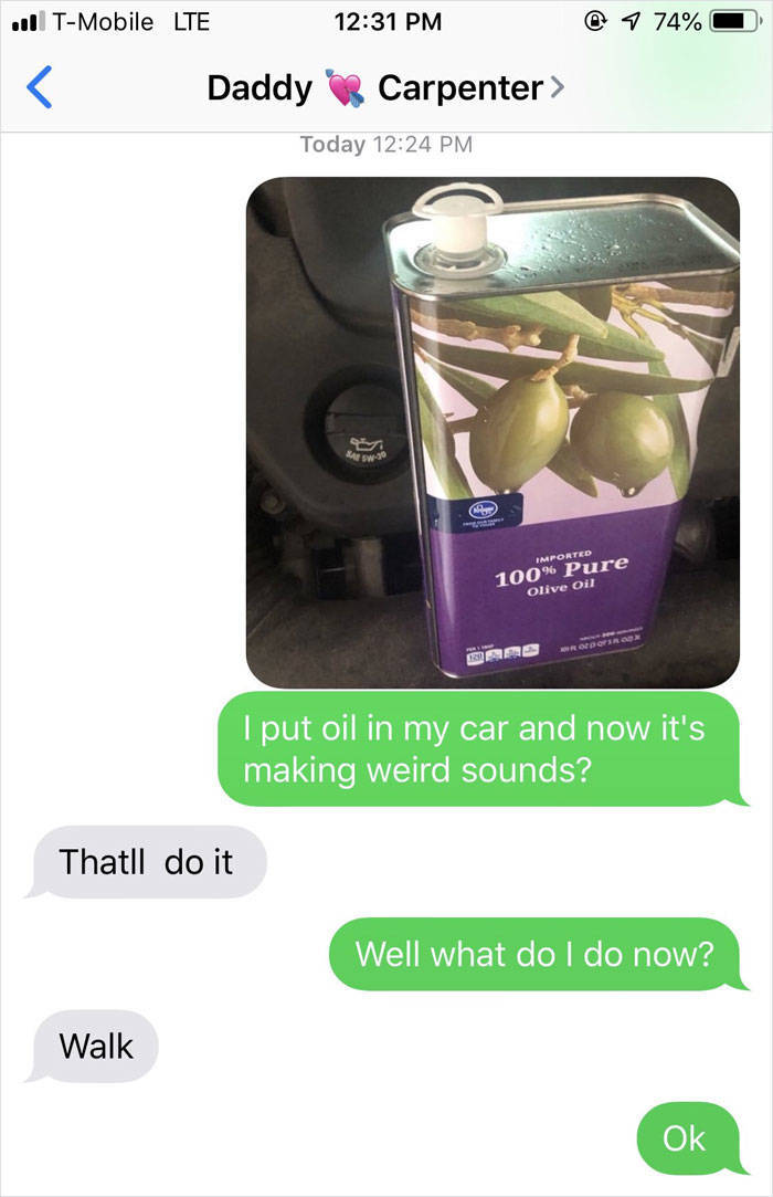 Tell Your Dad You Put Olive Oil In Your Car’s Engine…