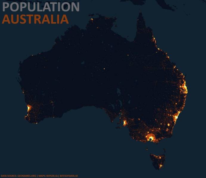 How Densely Populated Different Countries Are