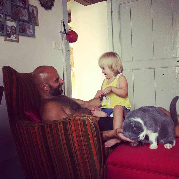 Italian Single Dad Adopts A Girl With Down Syndrome